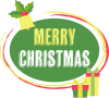 クリスマスのロゴ10　楕円形ロゴ