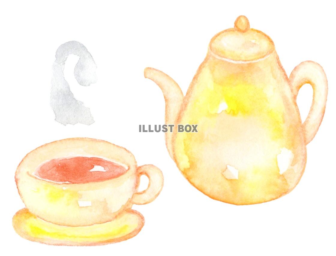 水彩の紅茶