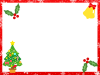 クリスマスツリーヒイラギフレーム　透過png