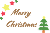 クリスマスのロゴ12　ツリーと星