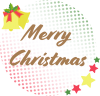 クリスマスのロゴ13　ベルと星