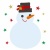 クリスマスにぴったり スノーマンのラベルフレーム風イラスト