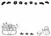 筆絵のおせちのフレーム１