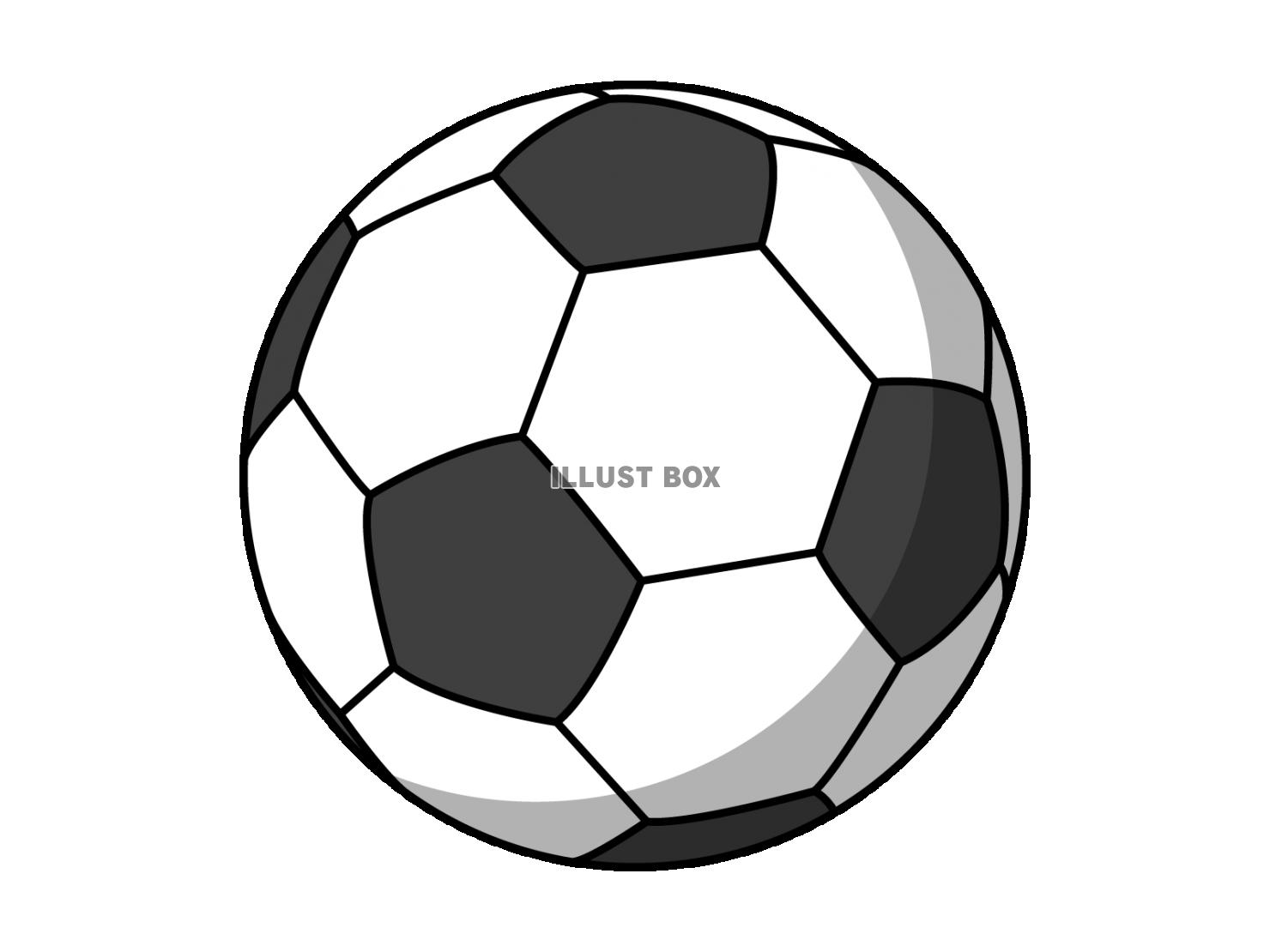 シンプルなサッカーボールのアイコン【透過PNG】
