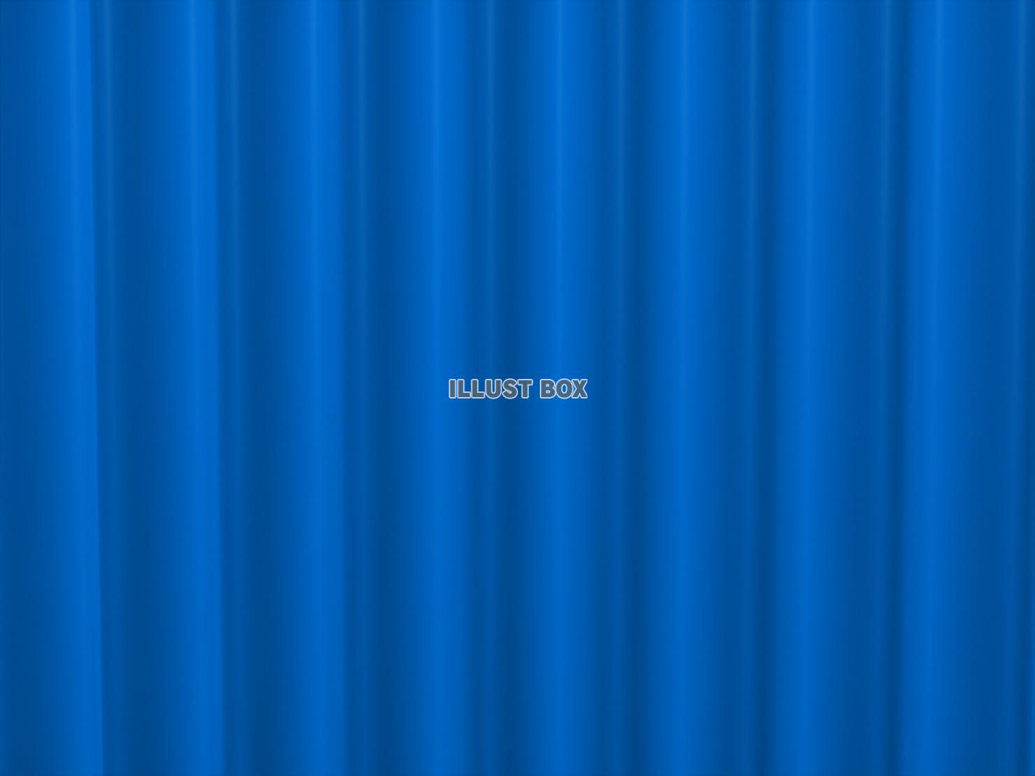 閉じたステージのカーテンの壁紙・青色【3DCG】