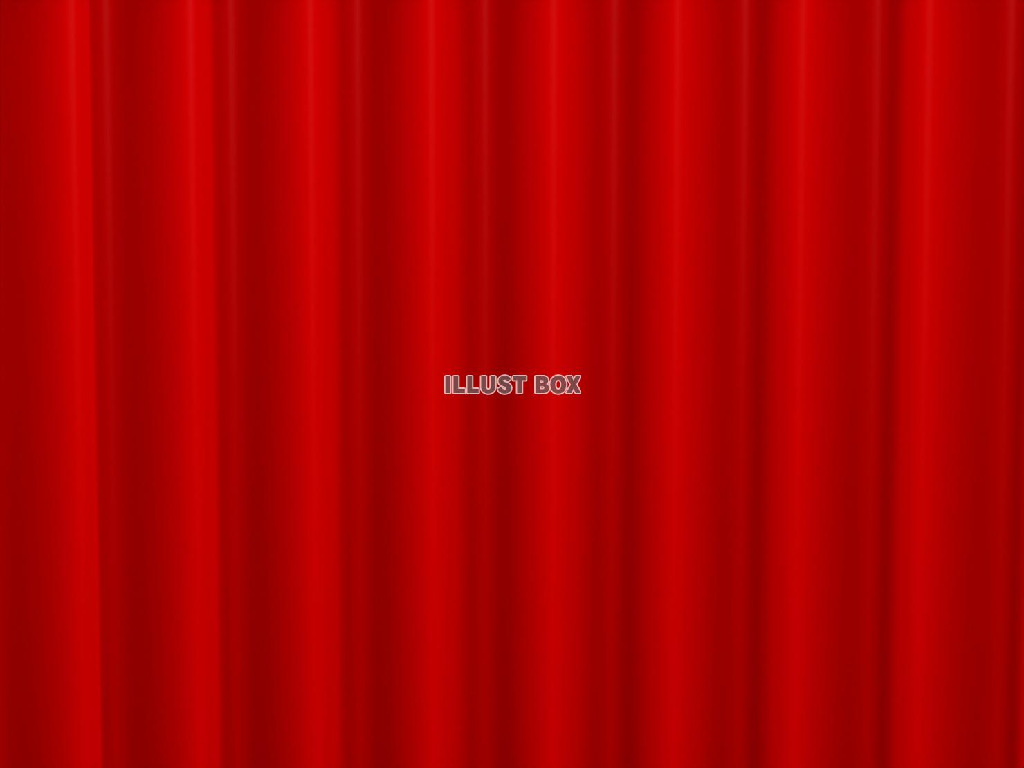 閉じたステージのカーテンの壁紙・赤色【3DCG】