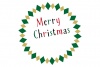 クリスマスダイヤ柄ラインフレームカード