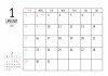 2023年 1月 シンプルカレンダー（A4 ）