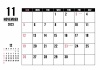 2023年 11月 シンプルカレンダー（A4 ） 