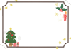 シンプルなクリスマスツリーフレーム　透過png