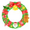 きれいなクリスマスリース　透過png