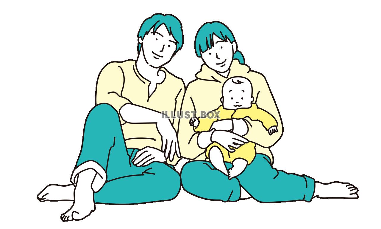 両親と赤ちゃんの3人家族