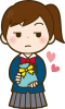 バレンタインチョコを渡す女の子・ツンデレ