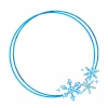 雪の結晶・円形フレーム