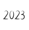 筆文字　2023年年号　細い