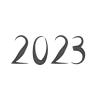 手書き文字　筆文字　2023年年号　ゆがみ