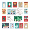 クリスマスデザインのギフトシール 切手型セット