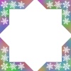 雪の結晶フレーム素材シンプル飾り枠背景イラスト