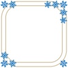 雪の結晶フレーム素材シンプル飾り枠背景イラスト