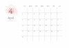 2023年4月━予定が書き込めるおしゃれなカレンダー
