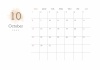 2023年10月━予定が書き込めるおしゃれなカレンダー