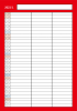 1月：2023年月間カレンダー：家族で使えるシンプル一行予定表：カラフル：縦