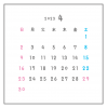 2023年月間カレンダー　4月　シンプル正方形フレーム