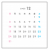 2023年月間カレンダー　12月　シンプル正方形フレーム