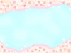 桜満開の空　背景フレーム