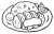 手描きのとんかつ１