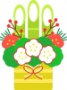 松竹梅のおめでたい門松のお正月飾り