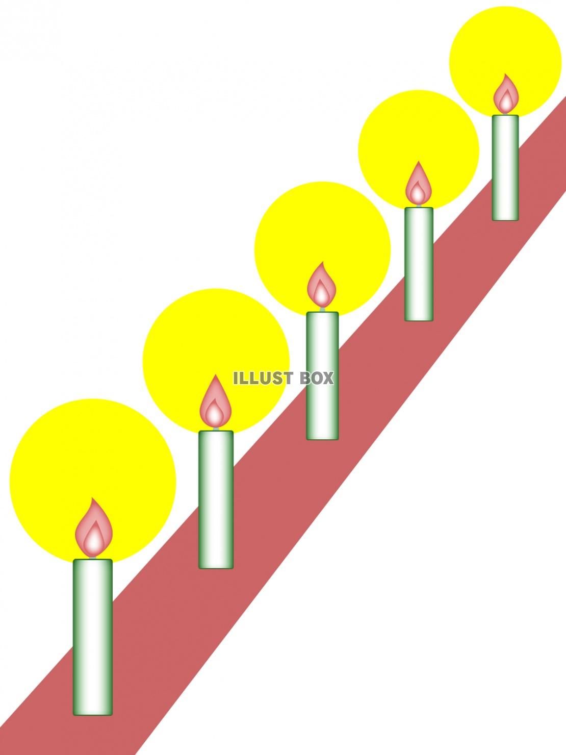 キャンドルライト画像シンプル背景素材イラスト