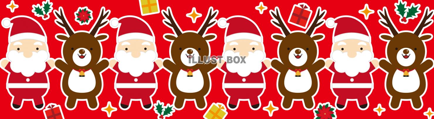 7_バナー_クリスマス・サンタ・トナカイ・赤・濃い【1800...