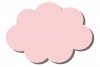 もくもく影付き雲フレーム/ピンク