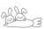 大きなニンジンとウサギの白黒塗り絵