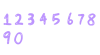 ペイント数字(紫)