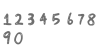 インク数字(黒)