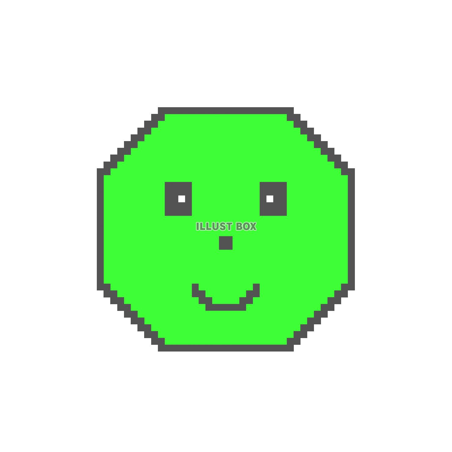 ドット絵のオクタゴン(緑)