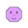 ドット絵のオクタゴン(紫)
