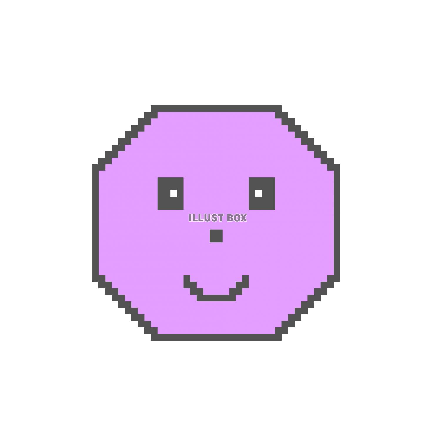 ドット絵のオクタゴン(紫)