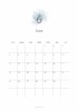 2023年6月━予定が書き込めるおしゃれなカレンダー(A4縦向き)