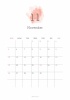 2023年11月━予定が書き込めるおしゃれなカレンダー(A4縦向き)