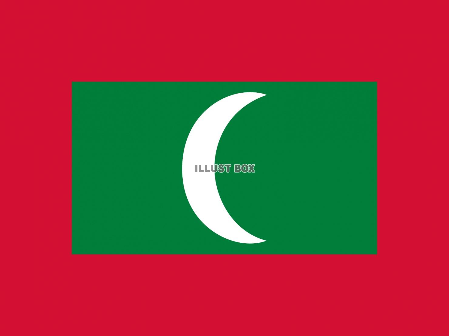 世界の国旗ーモルディブー