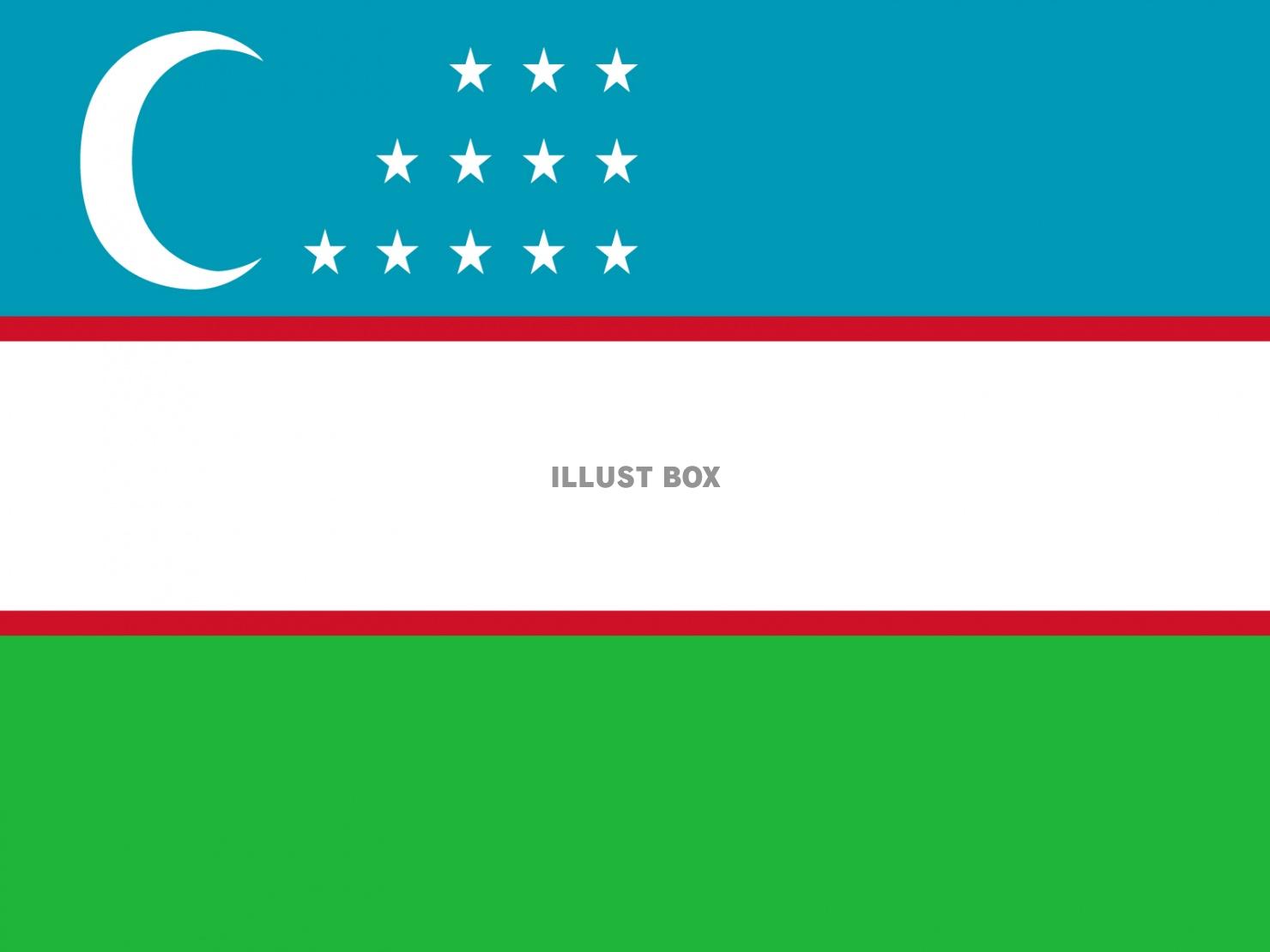 世界の国旗ーウズベキスタンー