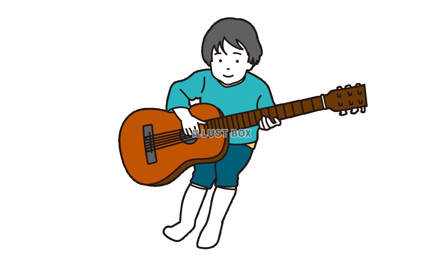 ギターを弾く子供