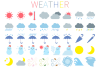 シンプルなお天気アイコン