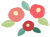 つばきの花　冬のイラスト　シンプル　透過PNG