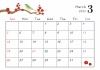 2023年3月カレンダー（梅と鶯）