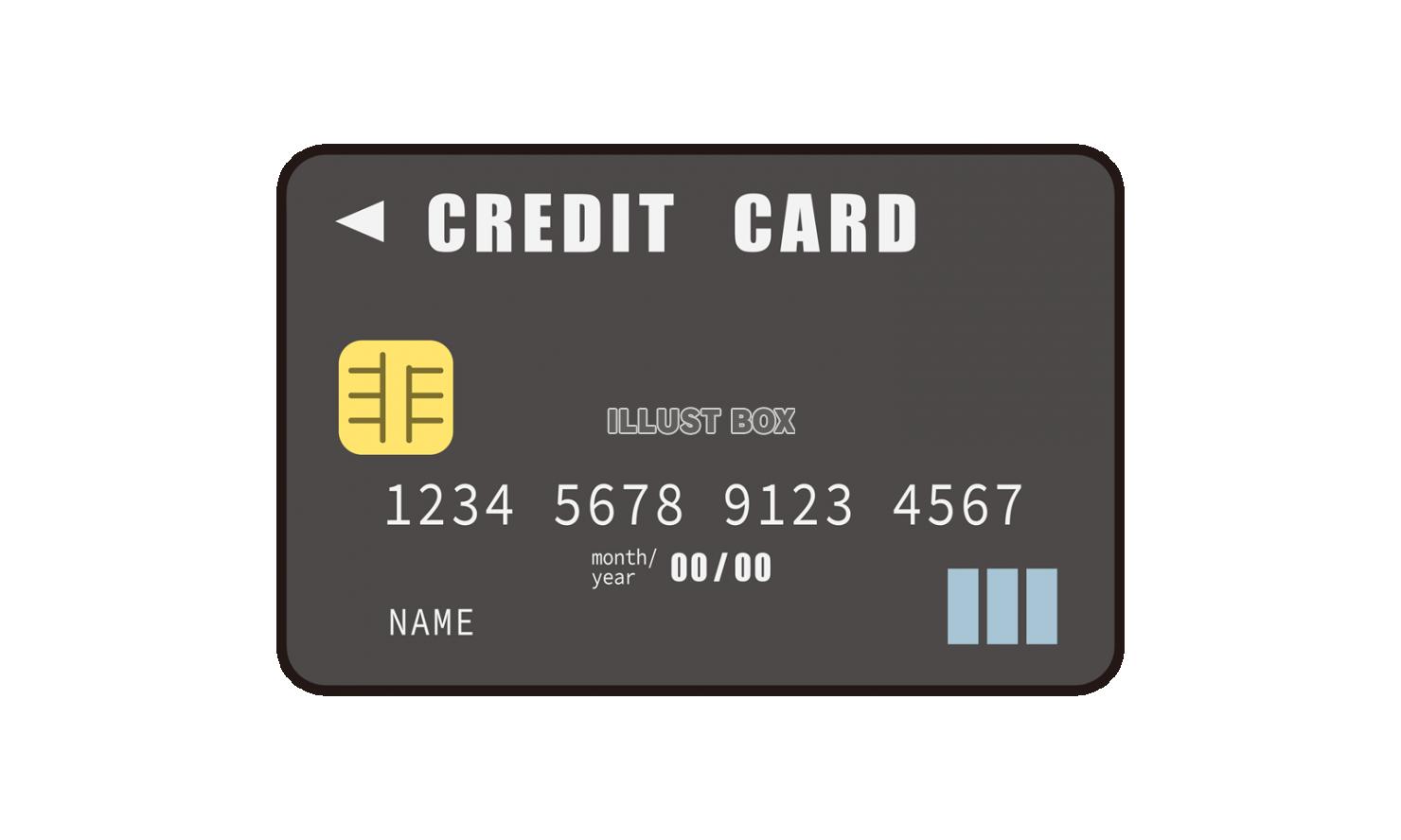 クレジットカードの表面