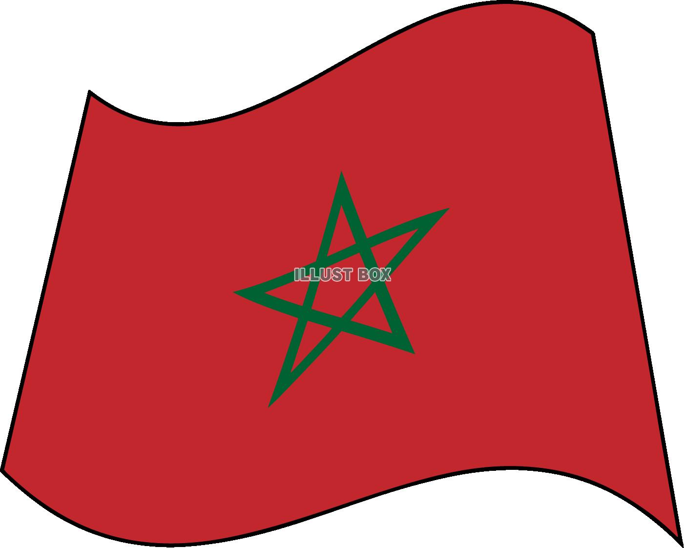 はためく世界の国旗☆モロッコ☆